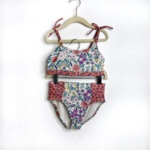 Cat & Jack Girls Floral Mixed Media 2 Piece Set 6